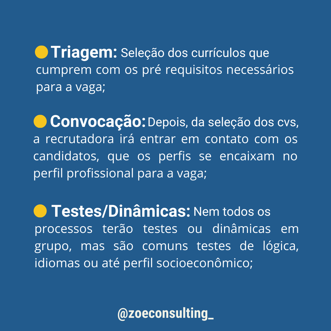 Etapas Mais Comuns Em Processos Seletivos Zoe Consulting 5797